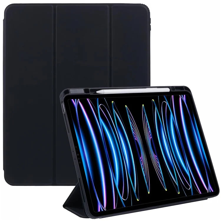 MUTURAL For iPad Air 13 (2024) / iPad Pro 12.9 (2022) / (2021) / (2020) / (2018) Leather Case Trifold Stand Cover with Pencil Holder