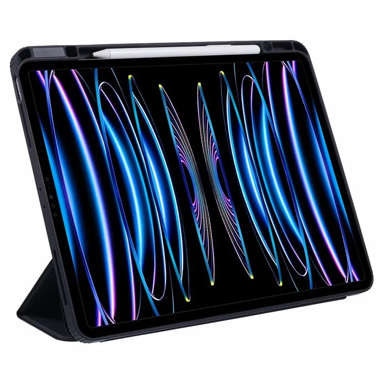 MUTURAL For iPad Air 13 (2024) / iPad Pro 12.9 (2022) / (2021) / (2020) / (2018) Leather Case Trifold Stand Cover with Pencil Holder