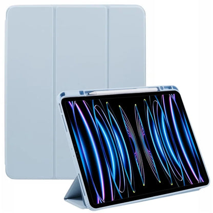 MUTURAL For iPad Air 13 (2024) / iPad Pro 12.9 (2022) / (2021) / (2020) / (2018) Leather Case Trifold Stand Cover with Pencil Holder