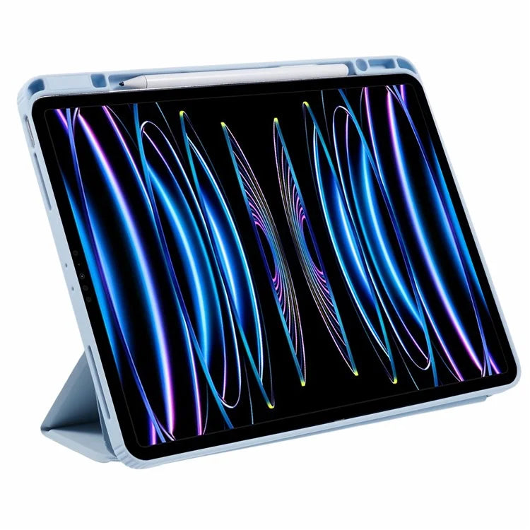 MUTURAL For iPad Air 13 (2024) / iPad Pro 12.9 (2022) / (2021) / (2020) / (2018) Leather Case Trifold Stand Cover with Pencil Holder