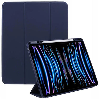 MUTURAL For iPad Air 13 (2024) / iPad Pro 12.9 (2022) / (2021) / (2020) / (2018) Leather Case Trifold Stand Cover with Pencil Holder