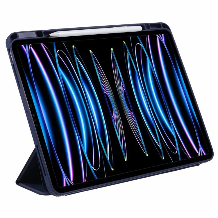 MUTURAL For iPad Air 13 (2024) / iPad Pro 12.9 (2022) / (2021) / (2020) / (2018) Leather Case Trifold Stand Cover with Pencil Holder