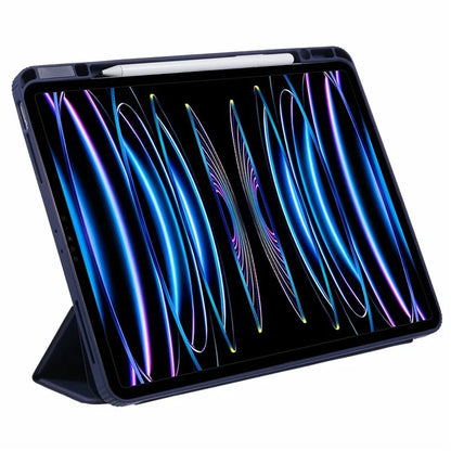 MUTURAL For iPad Air 13 (2024) / iPad Pro 12.9 (2022) / (2021) / (2020) / (2018) Leather Case Trifold Stand Cover with Pencil Holder