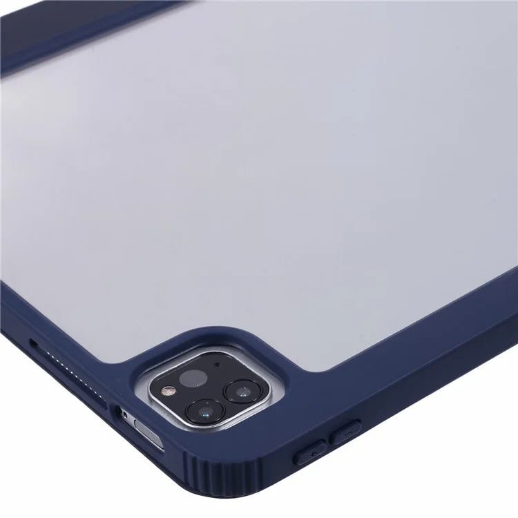 MUTURAL For iPad Air 13 (2024) / iPad Pro 12.9 (2022) / (2021) / (2020) / (2018) Leather Case Trifold Stand Cover with Pencil Holder