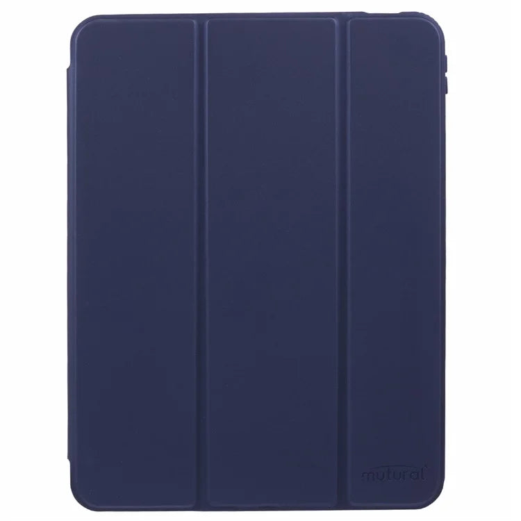 MUTURAL For iPad Pro 11 (2024) Case Tri-Fold Stand Transparent Back Leather Cover with Pen Slot