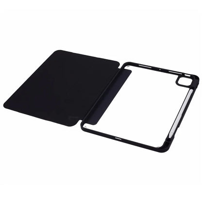 MUTURAL For iPad Pro 11 (2024) Case Tri-Fold Stand Transparent Back Leather Cover with Pen Slot