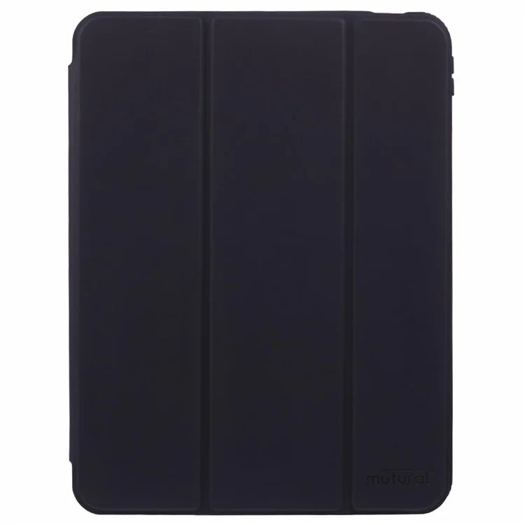 MUTURAL For iPad Pro 11 (2024) Case Tri-Fold Stand Transparent Back Leather Cover with Pen Slot