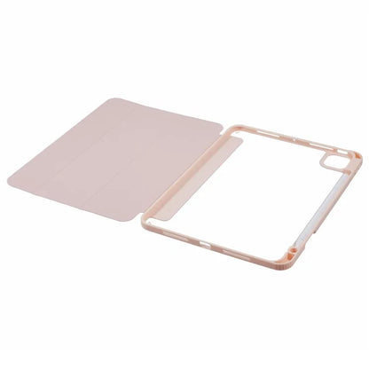 MUTURAL For iPad Pro 11 (2024) Case Tri-Fold Stand Transparent Back Leather Cover with Pen Slot