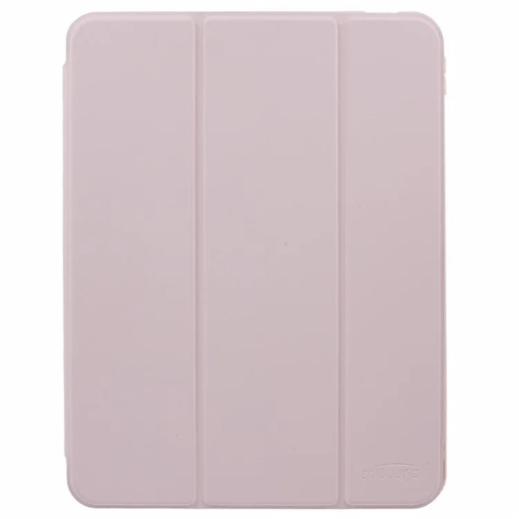 MUTURAL For iPad Pro 11 (2024) Case Tri-Fold Stand Transparent Back Leather Cover with Pen Slot