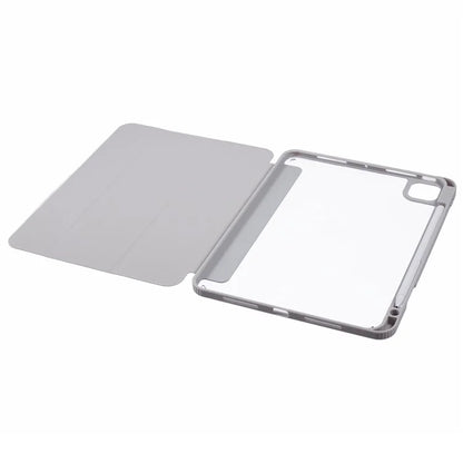MUTURAL For iPad Pro 11 (2024) Case Tri-Fold Stand Transparent Back Leather Cover with Pen Slot
