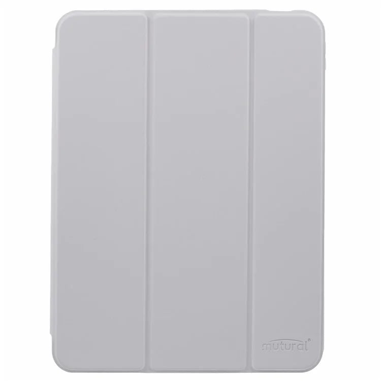 MUTURAL For iPad Pro 11 (2024) Case Tri-Fold Stand Transparent Back Leather Cover with Pen Slot