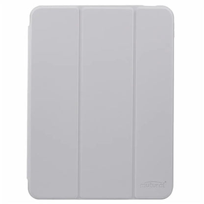 MUTURAL For iPad Pro 11 (2024) Case Tri-Fold Stand Transparent Back Leather Cover with Pen Slot