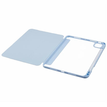 MUTURAL For iPad Pro 11 (2024) Case Tri-Fold Stand Transparent Back Leather Cover with Pen Slot