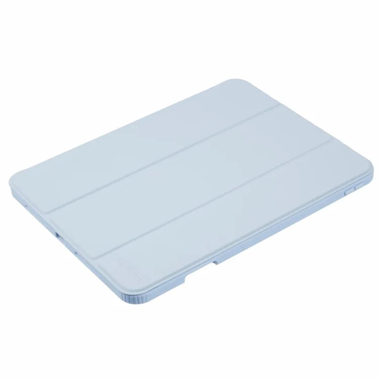MUTURAL For iPad Pro 11 (2024) Case Tri-Fold Stand Transparent Back Leather Cover with Pen Slot