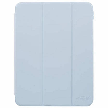 MUTURAL For iPad Pro 11 (2024) Case Tri-Fold Stand Transparent Back Leather Cover with Pen Slot