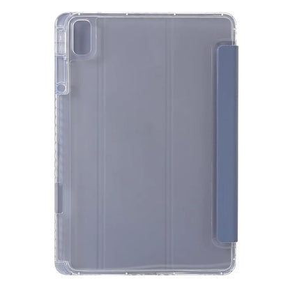 For Huawei MatePad SE 11 Case Tri-Fold Stand Leather+TPU+Acrylic Clear Back Tablet Cover