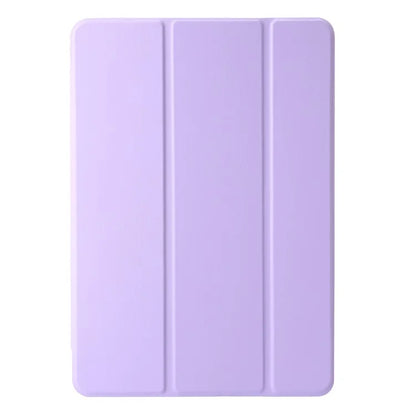 For Huawei MatePad SE 11 Case Tri-Fold Stand Leather+TPU+Acrylic Clear Back Tablet Cover