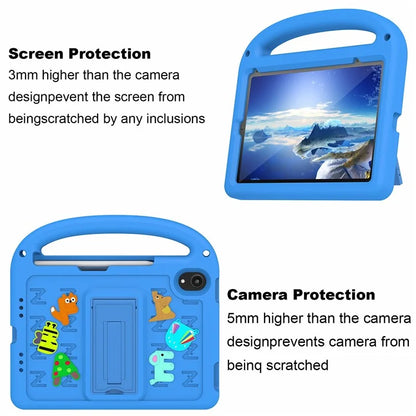 For iPad mini (2021) Case Cartoon Design Shockproof EVA+PC Tablet Cover with Kickstand, Strap