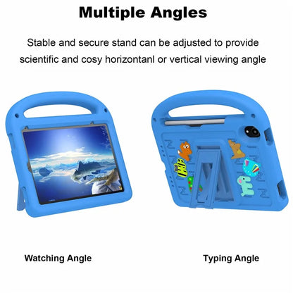 For iPad mini (2021) Case Cartoon Design Shockproof EVA+PC Tablet Cover with Kickstand, Strap
