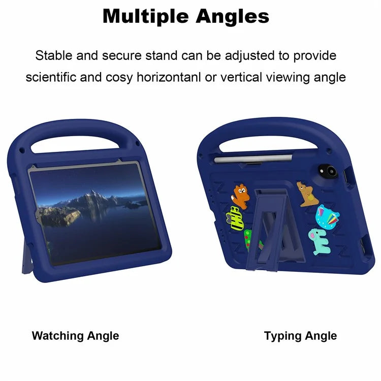 For iPad mini (2021) Case Cartoon Design Shockproof EVA+PC Tablet Cover with Kickstand, Strap