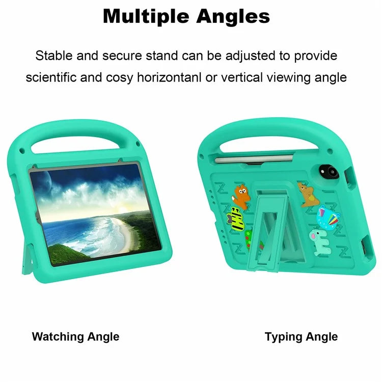 For iPad mini (2021) Case Cartoon Design Shockproof EVA+PC Tablet Cover with Kickstand, Strap