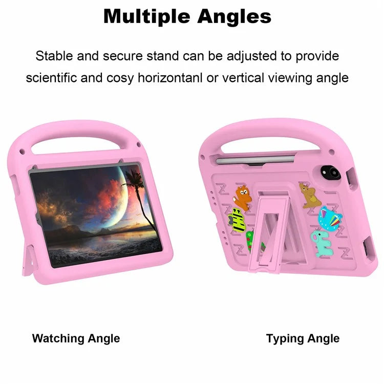 For iPad mini (2021) Case Cartoon Design Shockproof EVA+PC Tablet Cover with Kickstand, Strap