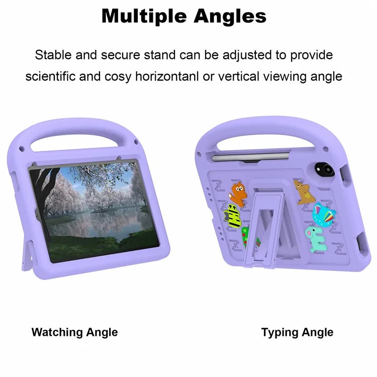 For iPad mini (2021) Case Cartoon Design Shockproof EVA+PC Tablet Cover with Kickstand, Strap