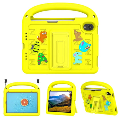 For iPad mini (2021) Case Cartoon Design Shockproof EVA+PC Tablet Cover with Kickstand, Strap