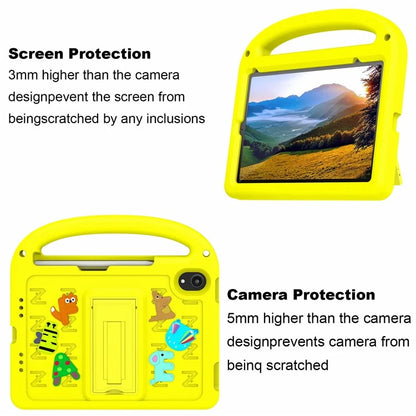 For iPad mini (2021) Case Cartoon Design Shockproof EVA+PC Tablet Cover with Kickstand, Strap