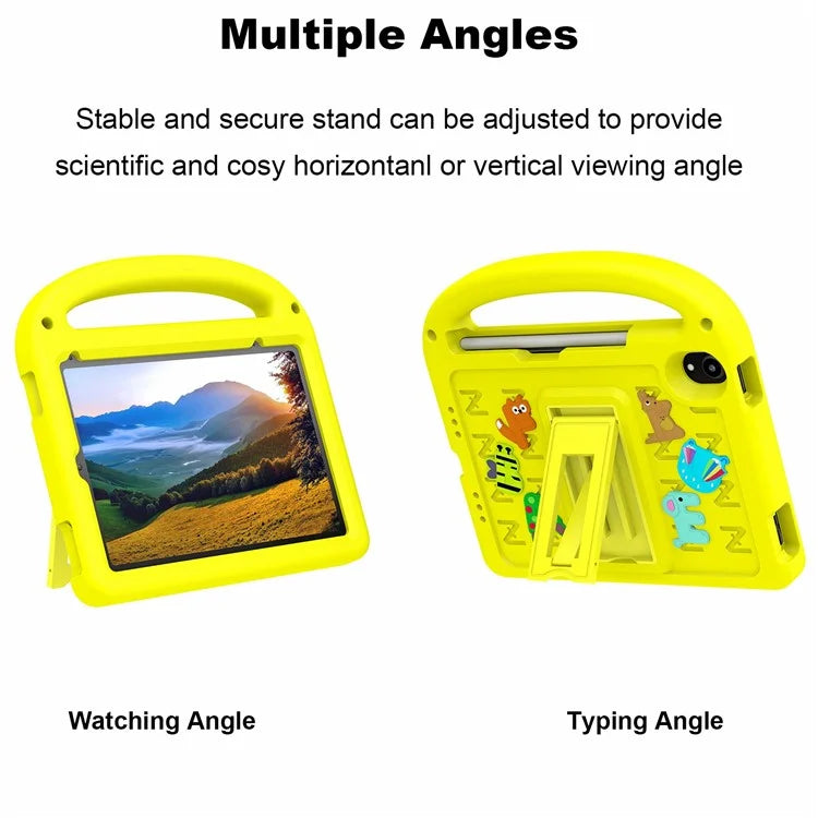 For iPad mini (2021) Case Cartoon Design Shockproof EVA+PC Tablet Cover with Kickstand, Strap