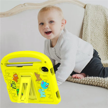 For iPad mini (2021) Case Cartoon Design Shockproof EVA+PC Tablet Cover with Kickstand, Strap