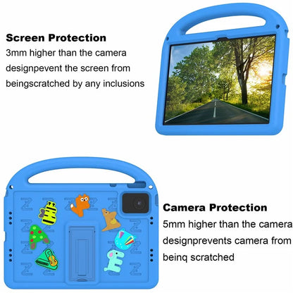 For Lenovo Tab M11 Kickstand Case Cartoon Design Anti-Drop EVA+PC Tablet Cover with Strap