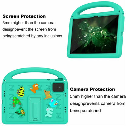 For Lenovo Tab M11 Kickstand Case Cartoon Design Anti-Drop EVA+PC Tablet Cover with Strap
