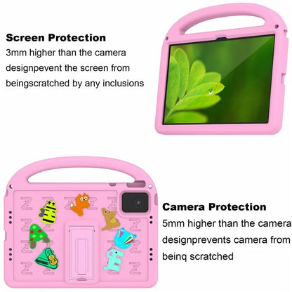 For Lenovo Tab M11 Kickstand Case Cartoon Design Anti-Drop EVA+PC Tablet Cover with Strap