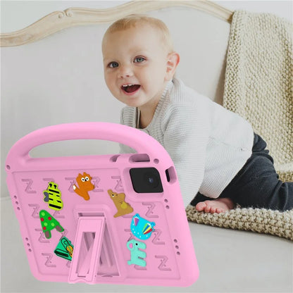 For Lenovo Tab M11 Kickstand Case Cartoon Design Anti-Drop EVA+PC Tablet Cover with Strap