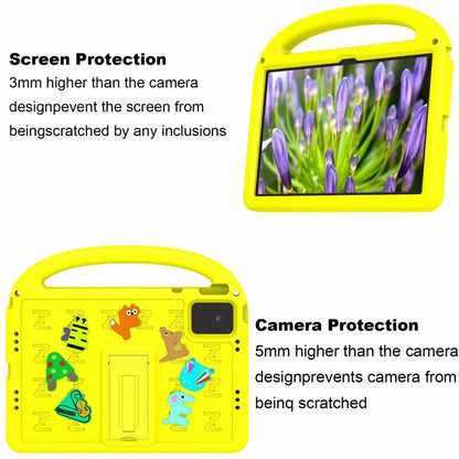 For Lenovo Tab M11 Kickstand Case Cartoon Design Anti-Drop EVA+PC Tablet Cover with Strap