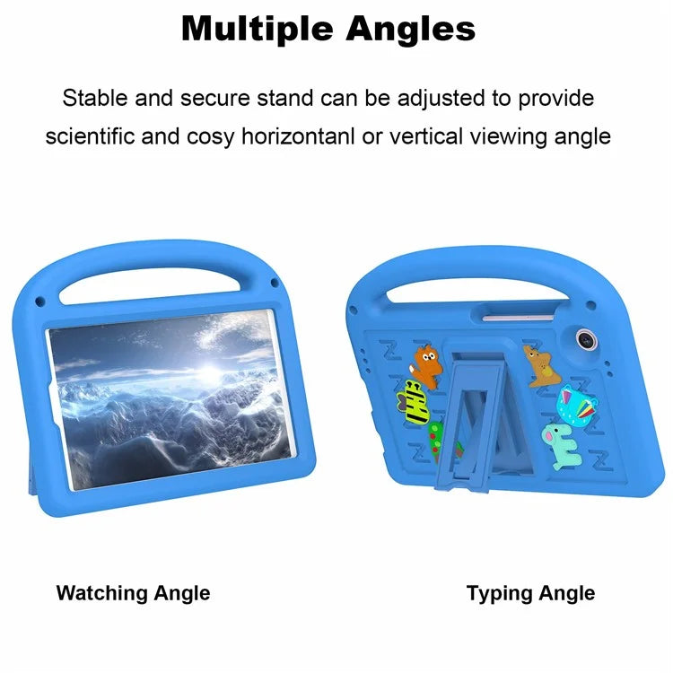 For Samsung Galaxy Tab A9 Case Cartoon Design Kickstand EVA+PC Tablet Cover with Strap