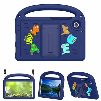 For Samsung Galaxy Tab A9 Case Cartoon Design Kickstand EVA+PC Tablet Cover with Strap