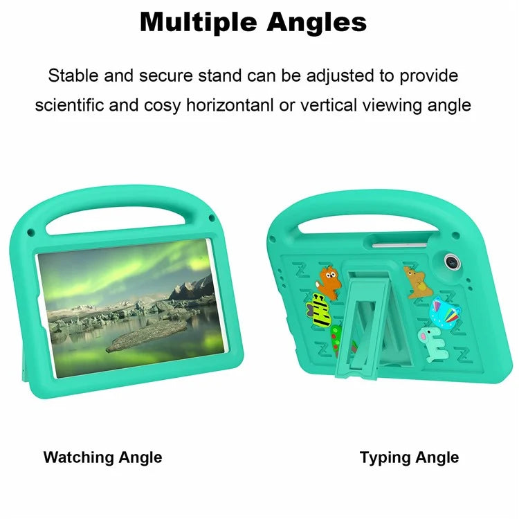 For Samsung Galaxy Tab A9 Case Cartoon Design Kickstand EVA+PC Tablet Cover with Strap