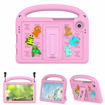 For Samsung Galaxy Tab A9 Case Cartoon Design Kickstand EVA+PC Tablet Cover with Strap