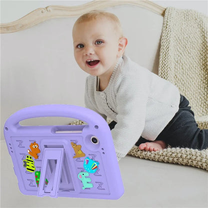 For Samsung Galaxy Tab A9 Case Cartoon Design Kickstand EVA+PC Tablet Cover with Strap