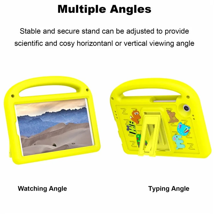 For Samsung Galaxy Tab A9 Case Cartoon Design Kickstand EVA+PC Tablet Cover with Strap
