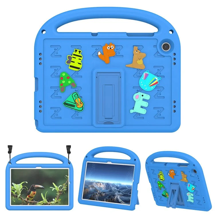 For Samsung Galaxy Tab A9+ Case Cartoon Design EVA+PC Kickstand Tablet Cover with Strap