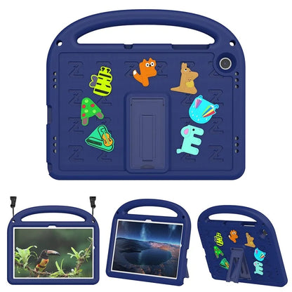 For Samsung Galaxy Tab A9+ Case Cartoon Design EVA+PC Kickstand Tablet Cover with Strap