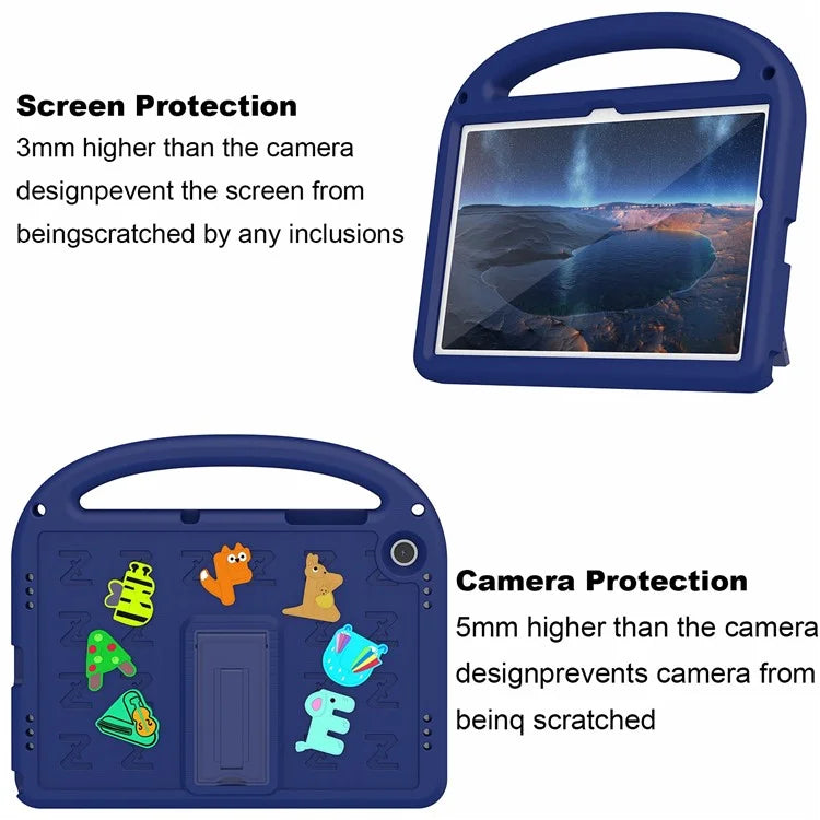 For Samsung Galaxy Tab A9+ Case Cartoon Design EVA+PC Kickstand Tablet Cover with Strap