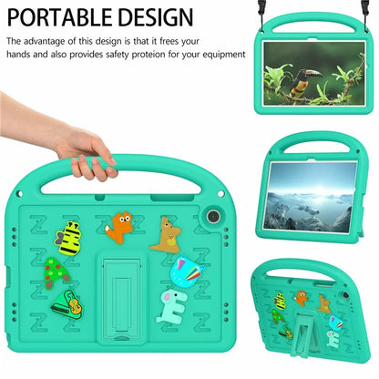 For Samsung Galaxy Tab A9+ Case Cartoon Design EVA+PC Kickstand Tablet Cover with Strap