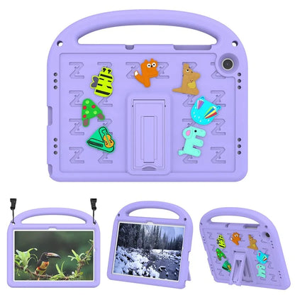 For Samsung Galaxy Tab A9+ Case Cartoon Design EVA+PC Kickstand Tablet Cover with Strap
