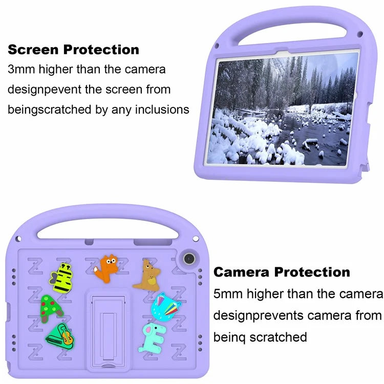 For Samsung Galaxy Tab A9+ Case Cartoon Design EVA+PC Kickstand Tablet Cover with Strap