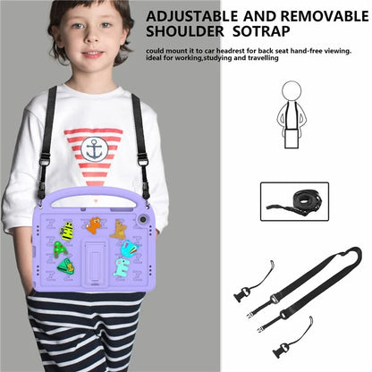For Samsung Galaxy Tab A9+ Case Cartoon Design EVA+PC Kickstand Tablet Cover with Strap