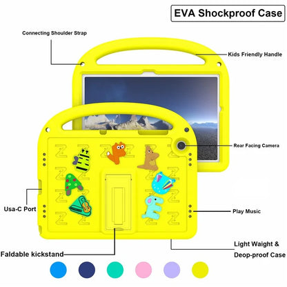 For Samsung Galaxy Tab A9+ Case Cartoon Design EVA+PC Kickstand Tablet Cover with Strap